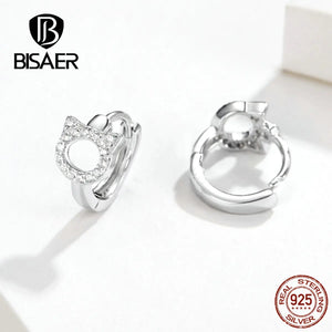 925 Silver Cat Earring Small Stud Earrings for Women EFE171