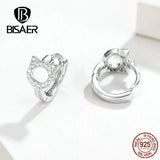 925 Silver Cat Earring Small Stud Earrings for Women EFE171