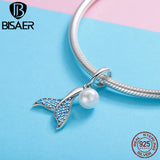 925 Silver Shell Zircon Pendant Charm for DIY Bracelets