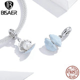 925 Silver Shell Zircon Pendant Charm for DIY Bracelets
