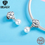 925 Silver Shell Zircon Pendant Charm for DIY Bracelets