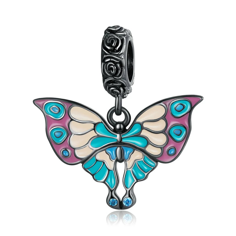 Vintage Artistic Butterfly Pendant Bead for Women DIY Bracelets