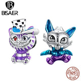 925 Silver Magic Cat Dragon Charm Bead DIY Jewelry