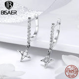 925 Silver Clear Geometric CZ Stud Earrings For Women Earrings Brincos