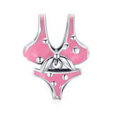 925 Silver Enamel Charms Shark Pony Beads Bracelet DIY Jewelry ECC1918
