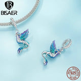 925 Silver Colorful Dragon Charm Bead Enamel Plated Bracelet Jewelry