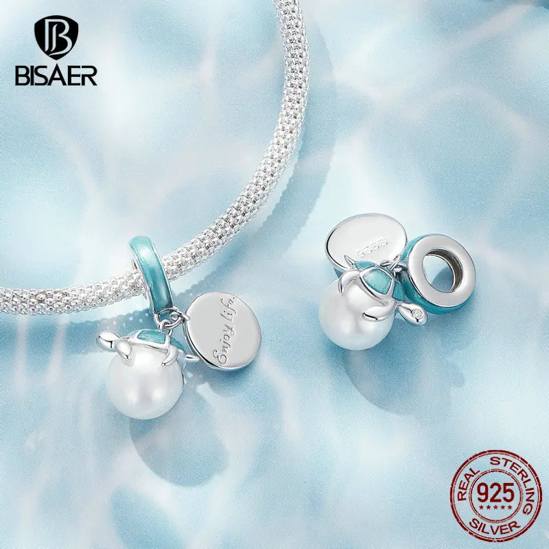 925 Silver Crab Charm Pendant Platinum Plated