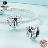 925 Silver Paw Charm Bead Zircons Pendant Platinum For Women Bracelet