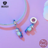 925 Silver Sea Animals Charm Bead Seahorse Turtle Crab Pendant