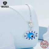 925 Silver Devil's Eye Charm Bead & Zircon Pendant