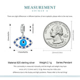 925 Silver Devil's Eye Charm Bead & Zircon Pendant