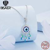 925 Silver Devil's Eye Charm Bead Blue Pendant