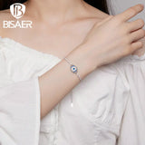 925 Silver Devil's Eye Tennis Bracelet Evil Eyes Bangles Zircon Chain