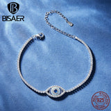 925 Silver Devil's Eye Tennis Bracelet Evil Eyes Bangles Zircon Chain