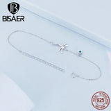 925 Silver Dragonfly Bracelet Zircon Chain Women Jewelry Gift