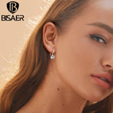 925 Silver Vintage Hook Earrings Platinum Plated