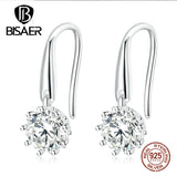 925 Silver Vintage Hook Earrings Platinum Plated