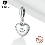 925 Silver Plane Heart Wings Pendant Jewelry