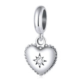 925 Silver Plane Heart Wings Pendant Jewelry