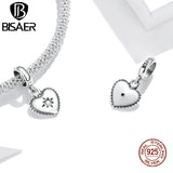 925 Silver Plane Heart Wings Pendant Jewelry