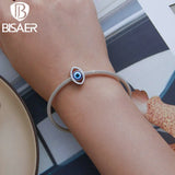 925 Silver Fatima's Hand Devil's Eye Charm Bead Vintage Bracelet DIY