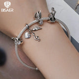 Vintage Guitar Charm Bead Platinum Plated Musical Note Pendant