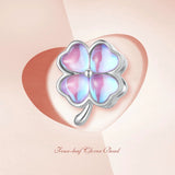 925 Silver Charm 4-Leaf Clover Luck Love Pendant Bracelet DIY Jewelry