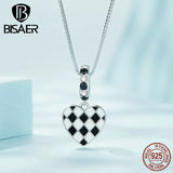 925 Silver Heart Pendant Necklace & Zircon Neck Chains For Women