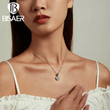 925 Silver Heart Pendant Necklace & Zircon Neck Chains For Women