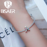 925 Silver Letter Flowers Charm Rainbow Pendant for DIY Jewelry