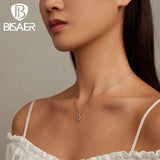 925 Silver Devil's Eye Necklace Platinum Lucky Chain