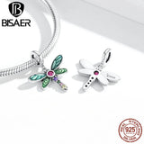 925 Silver Zircon Butterfly Pendant for DIY Bracelet