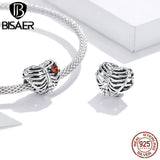 925 Sterling Silver Love Skeleton Charms Pendant