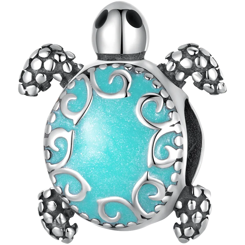 925 Silver Ladybug Turtle Charm Pendants Beads for Necklace