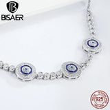 925 Silver Lucky Demon Eyes Bracelet Evil Eyes Chain Tennis