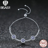 925 Silver Lucky Demon Eyes Bracelet Evil Eyes Chain Tennis