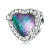 925 Silver Lucky Heart Butterfly Love Pendant Bead DIY Bracelet Necklace