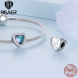 925 Silver Lucky Heart Butterfly Love Pendant Bead DIY Bracelet Necklace