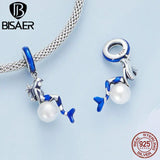 925 Silver Mermaid Pearl Charm Pendant for Bracelet