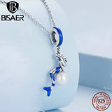 925 Silver Mermaid Pearl Charm Pendant for Bracelet