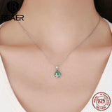 925 Silver Fairy Story Green Zircon Pendant Necklaces