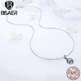 925 Silver Fairy Story Green Zircon Pendant Necklaces
