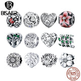 925 Silver Heart Charm Angel Pendant Beads for Bracelet