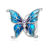 925 Silver Butterfly Insect Charm Beads DIY Jewelry Making