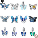 925 Silver Butterfly Insect Charm Beads DIY Jewelry Making