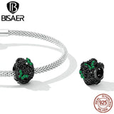 925 Silver Dark Skull Heart Charm Bead