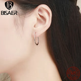 925 Silver Big Circle Stud Earrings Round Circle Silver Earrings Jewelry