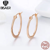 925 Silver Big Circle Stud Earrings Round Circle Silver Earrings Jewelry