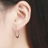 925 Silver Big Circle Stud Earrings Round Circle Silver Earrings Jewelry
