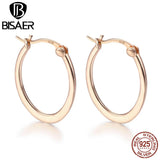925 Silver Big Circle Stud Earrings Round Circle Silver Earrings Jewelry